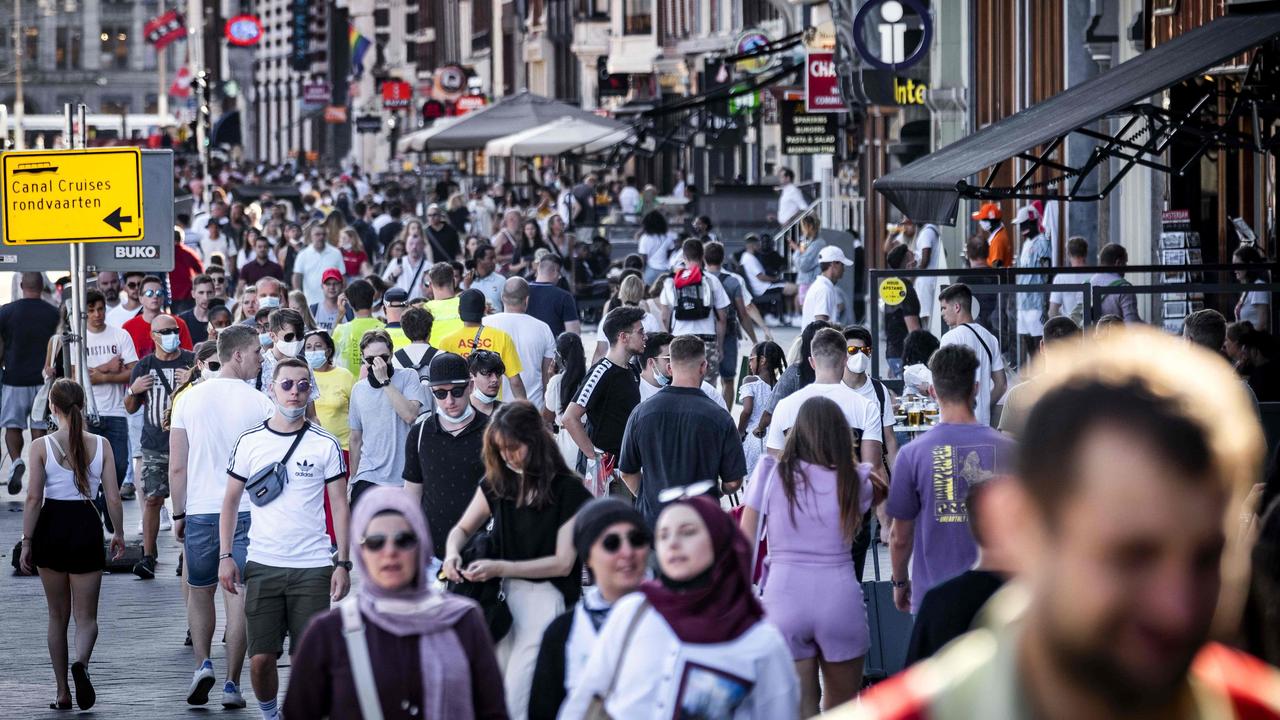 Amsterdam is launching a public campaign to deter tourists who intend to visit the city to “let loose”. Picture: Ramon Van Flymen/ANP/AFP