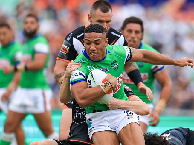 Albert Hopoate is set to miss the Raders’ round one clash in Las Vegas. Picture: Getty Images