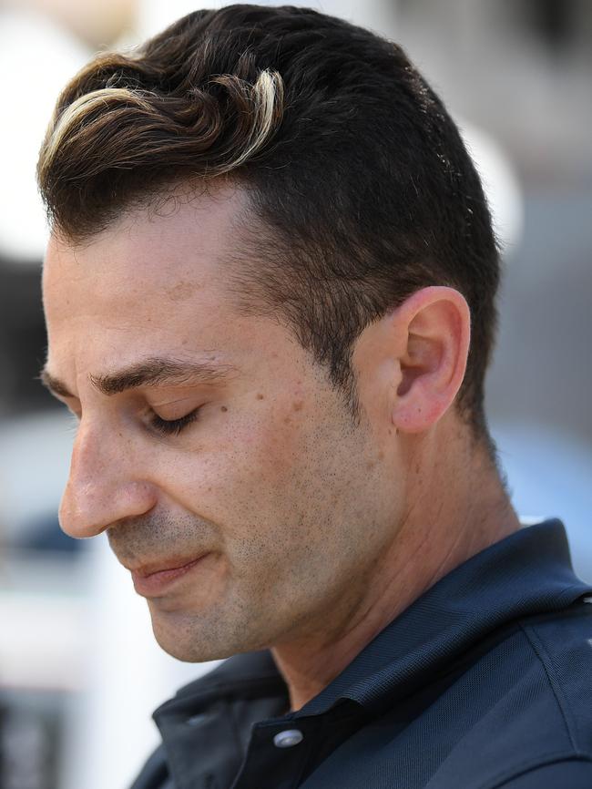 Anthony Koletti, Melissa Caddick’s husband, speaks to the media outside Bondi Police Station last week. Picture: NCA NewsWire/Joel Carrett