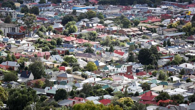 Houses in Sandy Bay, Hobart. Picture: SAM ROSEWARNE.