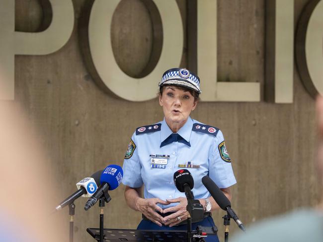 NSW Police Commissioner Karen Webb praised detectives for their efforts. Picture: NewsWire / Simon Bullard.