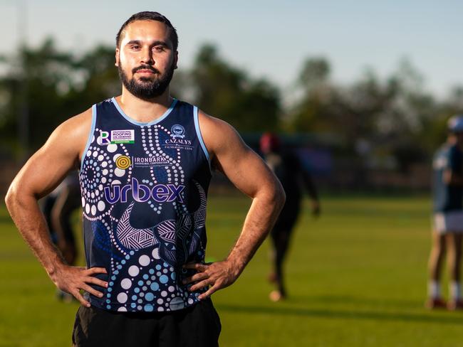 Buffaloes captain Jarrod Stokes at Wulagi Oval for pre-season training. Picture: CHE CHORLEY