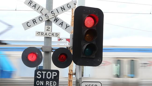 Four level crossings will be removed in a train network blitz. Picture: Hamish Blair