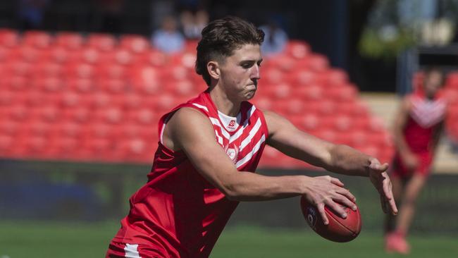 Palm Beach Currumbin SHS v Cleveland District SHS in the AFLQ Schools Cup SEQ finals at People First Stadium , Cararra.picture: Glenn Campbell