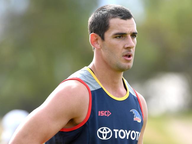 Adelaide Crows training at Thebarton Oval. A clean cut Taylor Walker.  Picture: Tricia Watkinson