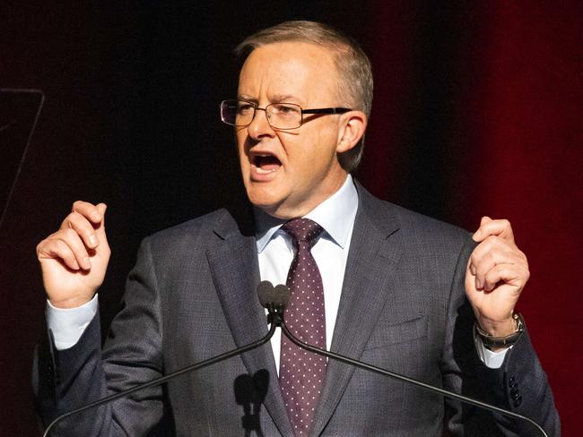 Labor Leader Anthony Albanese at Queensland Labor's State Conference at Brisbane Convention and Exhibition Centre, Saturday, June 5, 2021 - Picture: Richard Walker