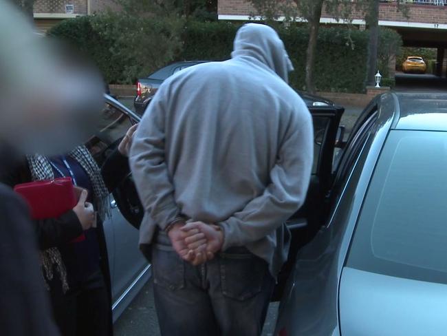 Craig Eakin is arrested by NSW Police last August at a Brighton-Le-Sands property as part of Operation Astatine.