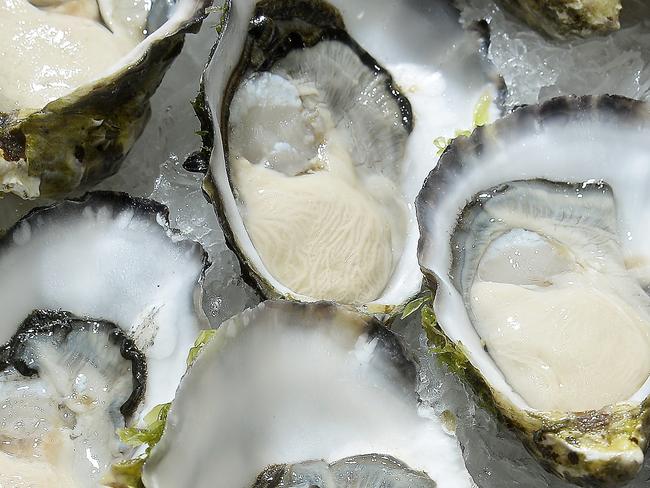 Pacific Oysters. Fish Market at Maroubra. Christmas Seafood for Food and Drink Section. Picture: John Appleyard