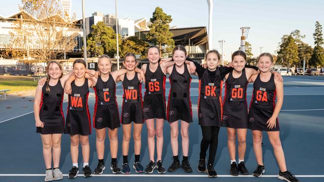 Newtown Wirth under-11 netball team.