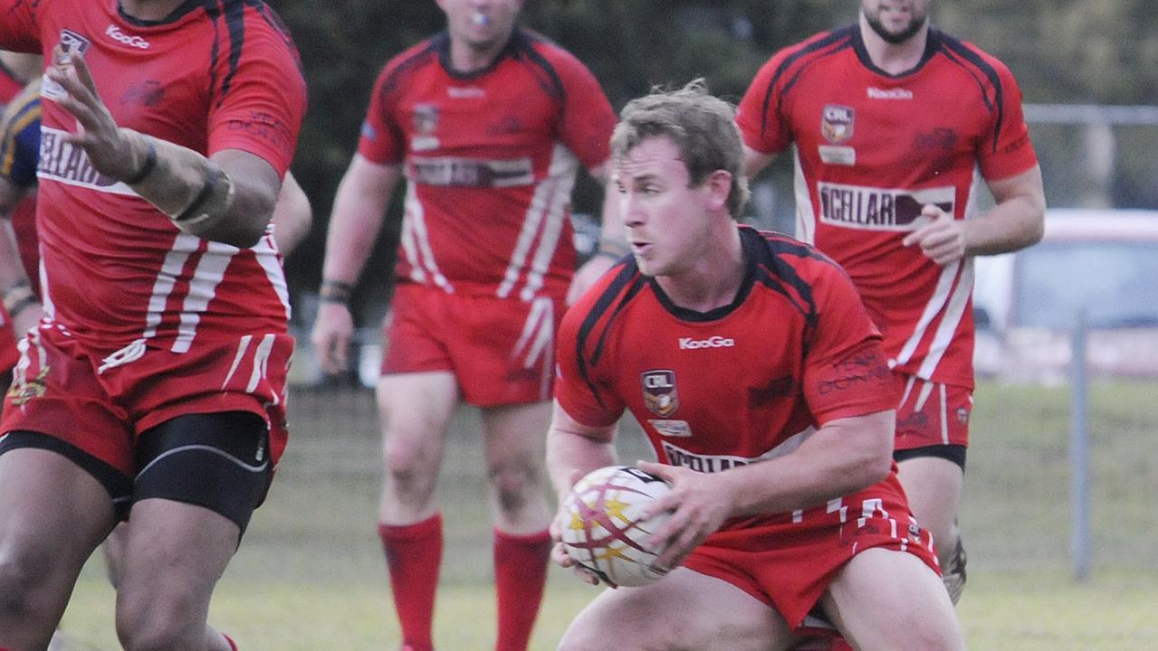 Now club President, Ben Webber from Byron looked to start attacks. Picture: Doug Eaton.