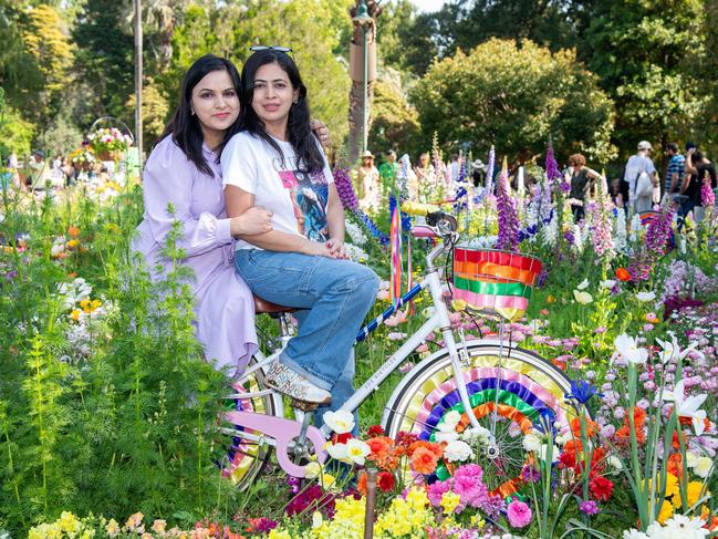 Kumar Poona and Kumar Poona in the Botanic Gardens, Queens Park during the Carnival of Flowers, Sunday September 22, 2024. Picture: Bev Lacey