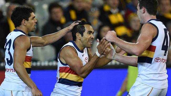 Eddie Betts was nearly a match winner for the Crows. Picture: AAP