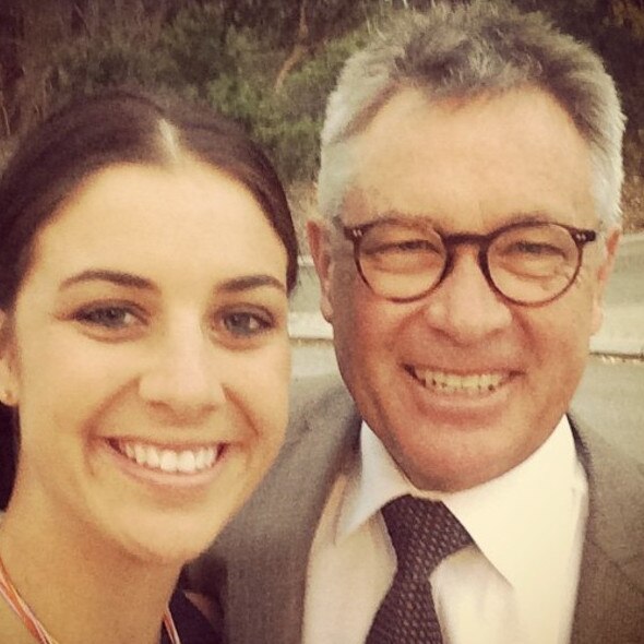 Melissa Hoskins with her father Peter. Picture: Supplied