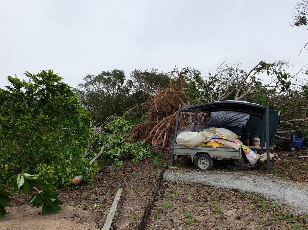 Tropical cyclone Imogen caused widespread damage at Karumba, where the system crossed the coast. Picture: Rose Bouwens.