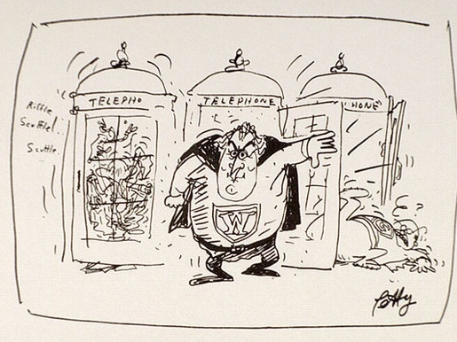 Bruce Petty cartoon for The Australian, 1972.