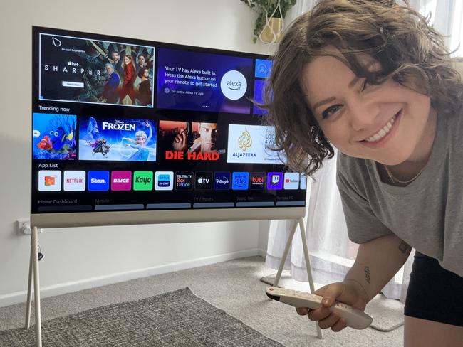 Posé is a smart TV with the latest streaming services and apps built in. Picture: Elly Awesome