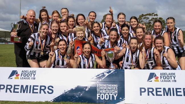 Payneham Norwood Union 2019 women’s football team. Picture: Supplied