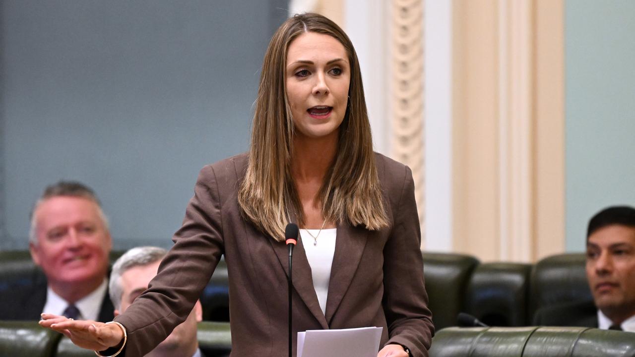 Queensland Local Government Minister Meaghan Scanlon speaks during Question Time at Parliament House in Brisbane. Photo: Dan Peled / NewsWire