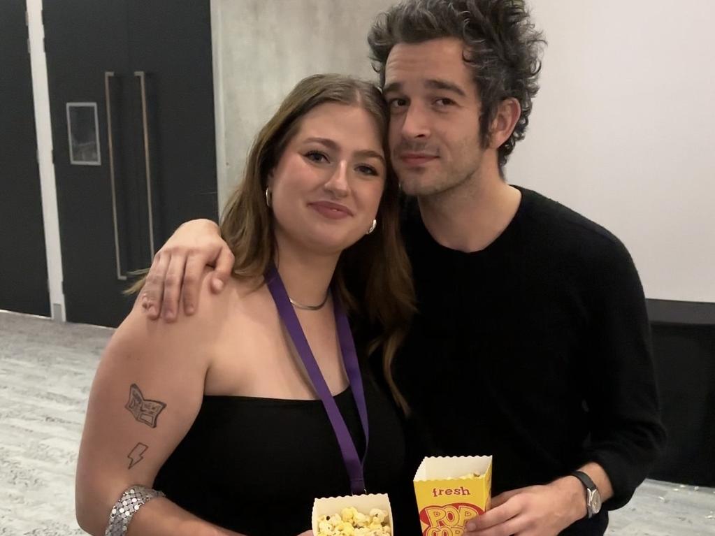 1975 fan Annabelle Dane was shocked to meet 1975 frontman Matt Healy in Sydney. Picture: Supplied by @annabelledane