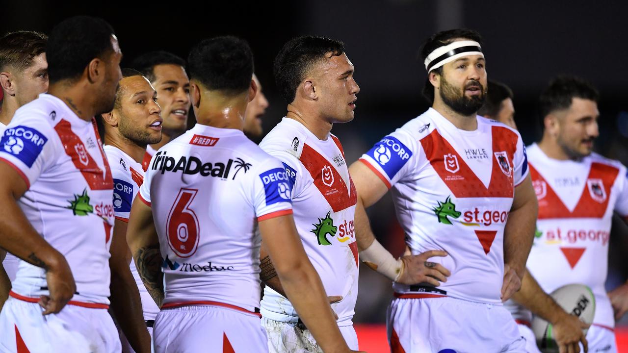 NRL 2022 RD21 Cronulla-Sutherland Sharks v St. George Illawarra Dragons - Dejection. Picture: NRL Photos