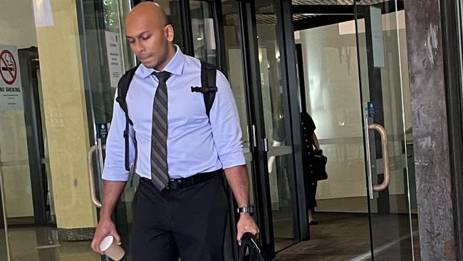 Senior Constable Ankit Thangasamy outside Sydney District Court.