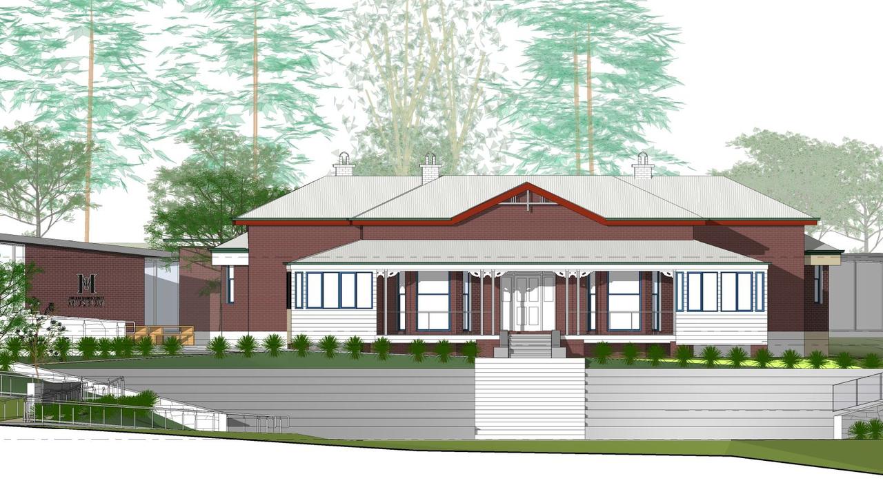 Concept art for the approved Darling Downs health museum near the Baillie Henderson hospital by Toowoomba Hospital Foundation on Hogg Street in Cranley.