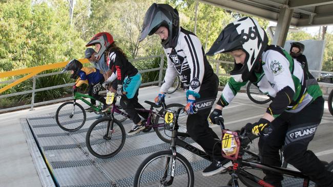 BMX riders enjoyed expanding their knowledge and having fun at the Ipswich day camp. Picture: Gary Reid