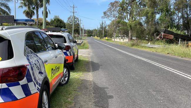 Crash investigators on the scene at Springfield Rd, Catherine Field after the fatal crash on February 13. Picture: Annie Lewis