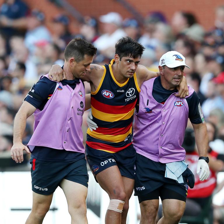 Shane McAdam returned after a first half injury. Picture: Sarah Reed/Getty Images