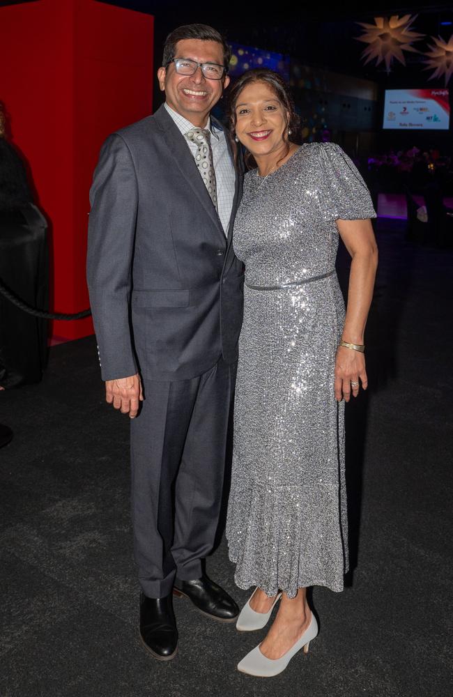 Dr Naguesh Gaunekar and Dr Sally Rodrigues at Mackay Mayor's Charity Ball Saturday 10 May 2025 Picture: Michaela Harlow