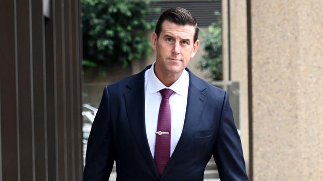 Ben Roberts-Smith arrives at the Supreme Court in Sydney on Wednesday. Picture: NCA NewsWire / Jeremy Piper