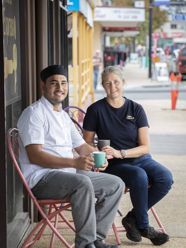 Velvet Cafe chef Hemant Madai and owner Rachel Muir at Sorell. Picture: Chris Kidd