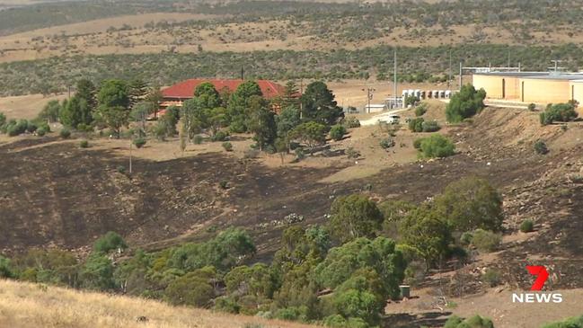 Water bombers helped firefighters bring a grass fire under control at Palmer. 7NEWS Adelaide