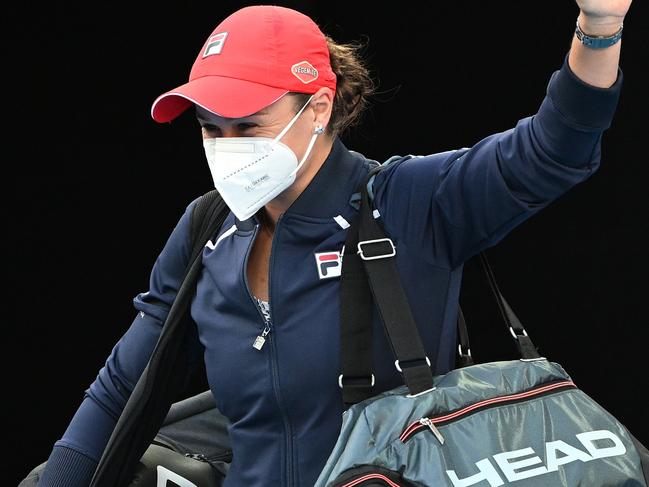 Ash Barty took extreme measures to avoid getting Covid during the Australaian Open. Picture: Getty Images