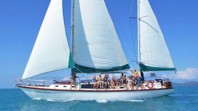 Stephen Aldred took a team of 13 out on his own for three days of sailing on the Waltzing Matilda. Picture: Sailing Whitsundays