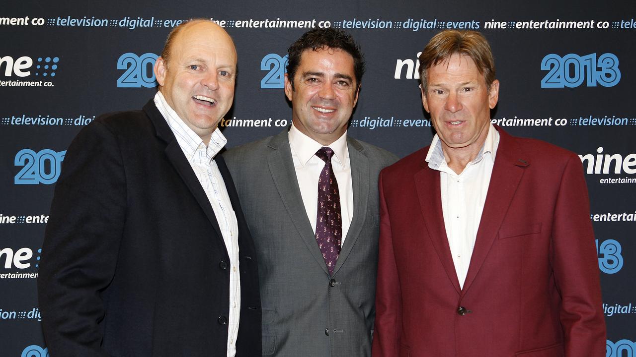 Billy Brownless and Garry Lyon, seen here alongside Sam Newman, previously had a long broadcasting career together.