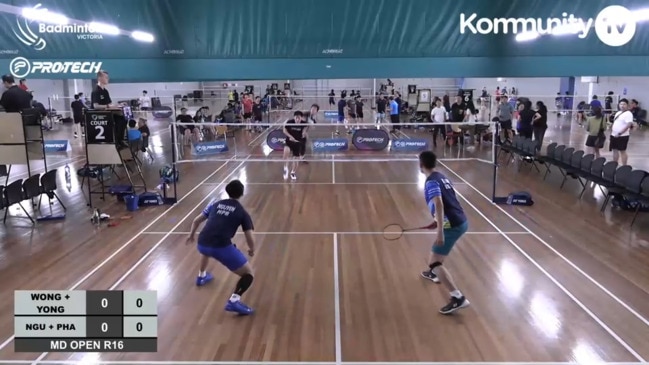 Replay: Victorian Open Badminton Championships Day 1 - Shaun Wong & Kelvin Khai Chean Yong v Vincent Nguyen & Hung Pham (MD Open Round 16)