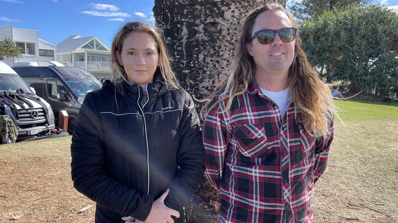 Sarah Young, 16, and Jeff Young from the Sunshine Coast. Picture: Savannah Pocock