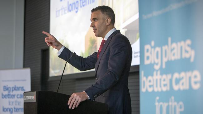 Premier Peter Malinaukas announces new plans for the Women's and Children's Hospital on Tuesday morning. Picture: NCA NewsWire / Emma Brasier