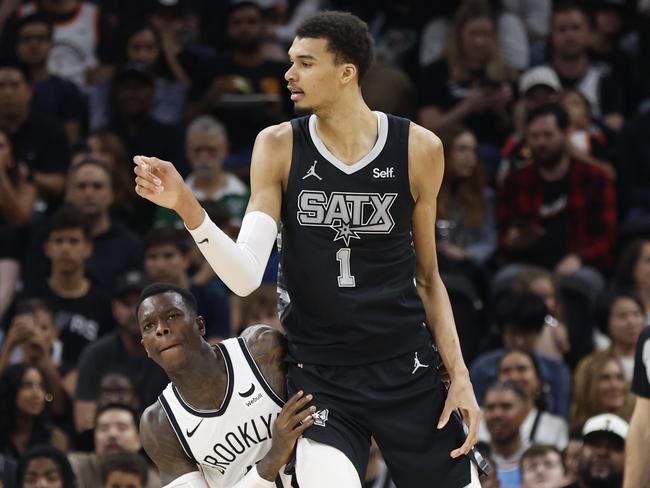 Victor Wembanyama #1 of the San Antonio Spurs is one of the NBA’s must-watch players. Photo: Ronald Cortes/Getty Images.