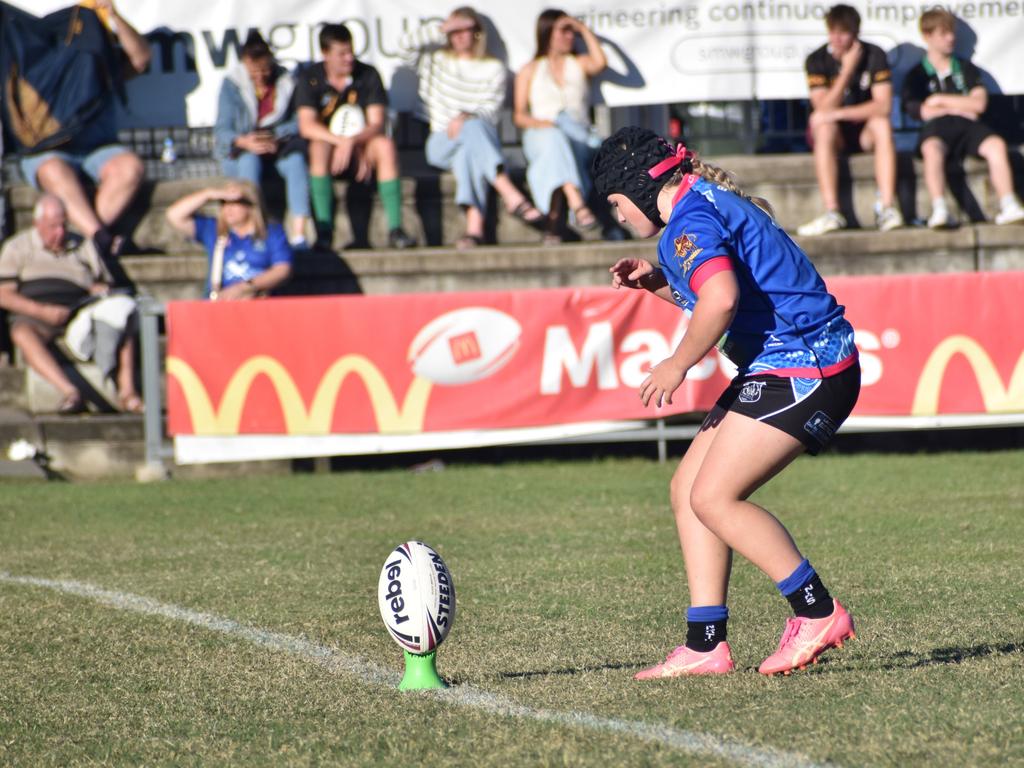 Rocky Junior League grand finals, under-17 girls, Rockhampton Tigers versus Norths, Rugby Park, on June 8, 2024.