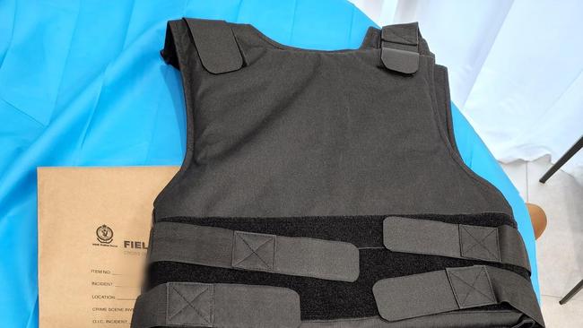 Ballistics vests were found by police on one of the properties. Picture: NSW Police.