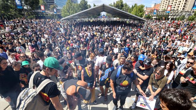 It also included a smoking ceremony in the square. Picture: NCA NewsWire / Kelly Barnes