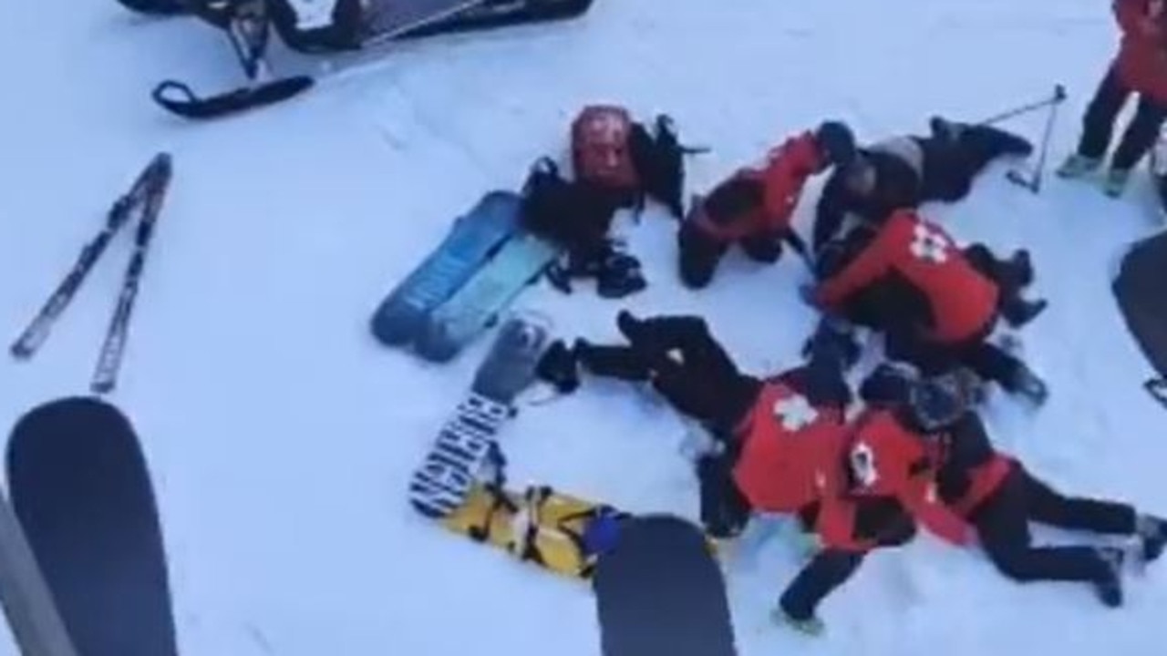 Three snowboarders were injured at Thredbo on Saturday afternoon when a “freak gust of wind” blew their chairlift chair off its cable and onto the snow below.