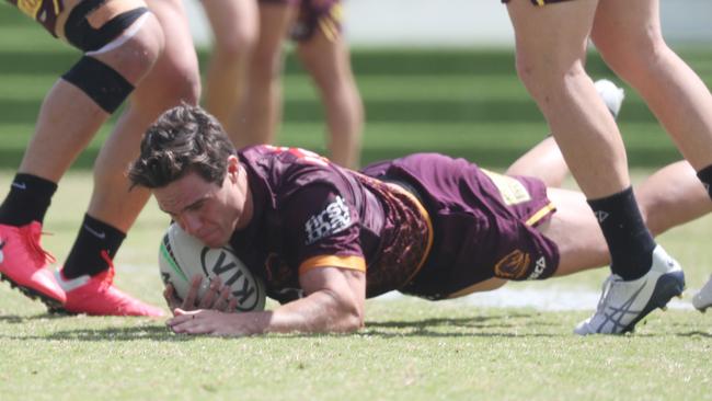 Brodie Croft at Broncos training at Red Hill. Pic Annette Dew