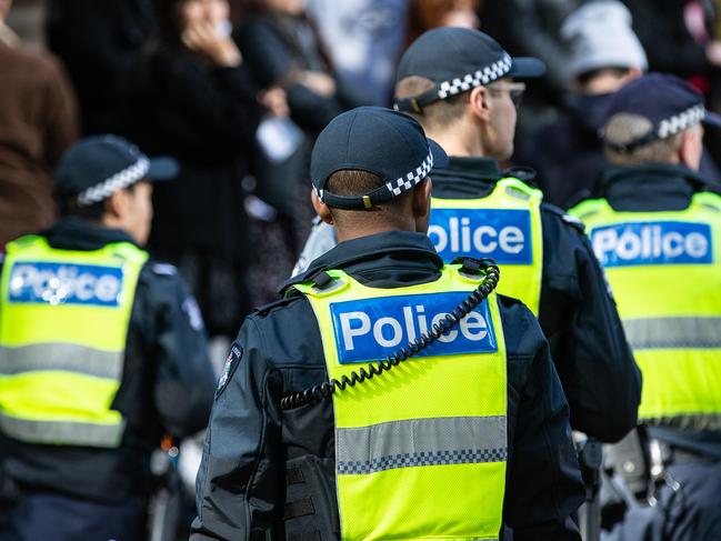 The police union’s 70 delegates unanimously voted to put a no-confidence motion in chief commissioner Shane Patton to a vote. Picture: Sarah Matray