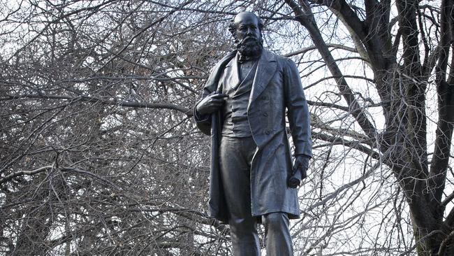 William Crowther statue at Franklin Square, Hobart. Picture Chris Kidd