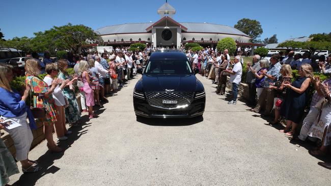 A guard of honour at the funeral. Picture: Glenn hampson