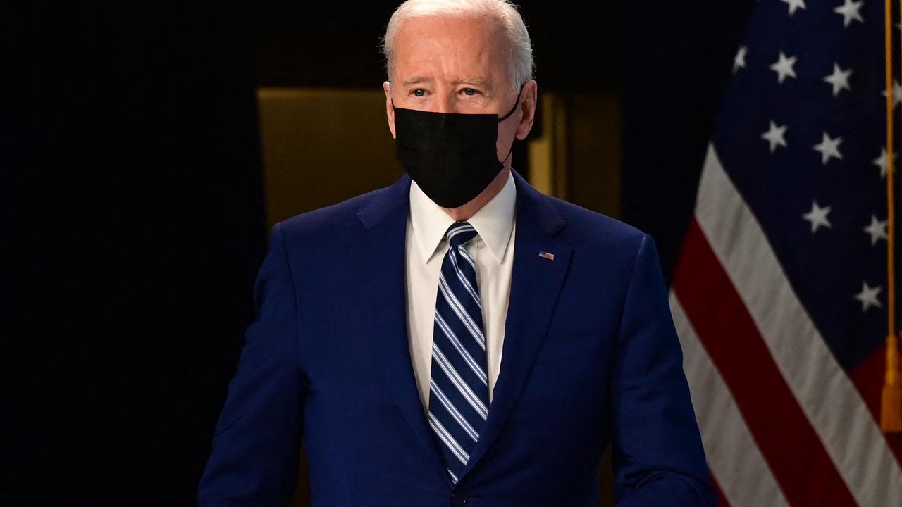 Joe Biden at today’s public event. Picture: Jim Watson/AFP