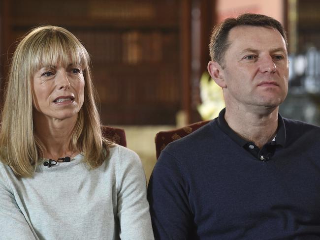 Kate and Gerry McCann have never given up hope that their daughter is alive. Picture: AP